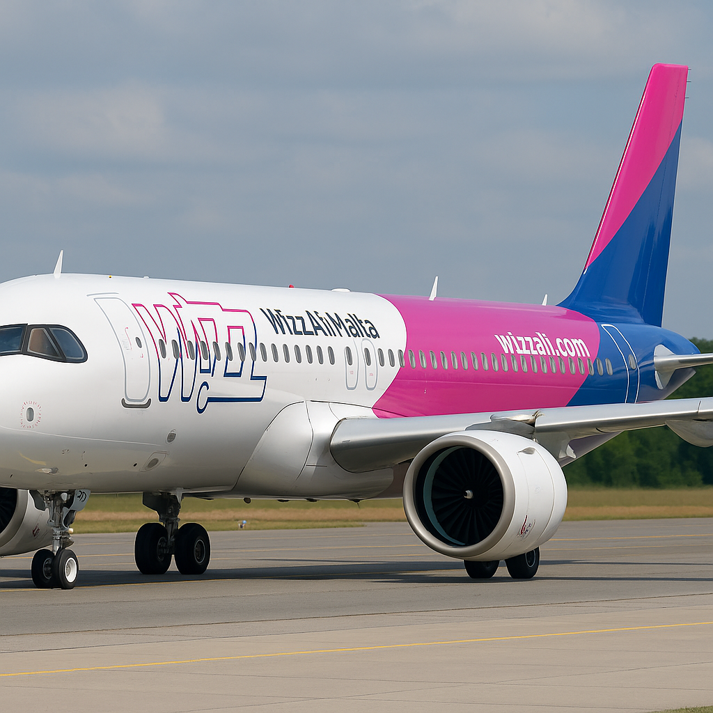Flota moderna de aviones de Wizz Air Malta