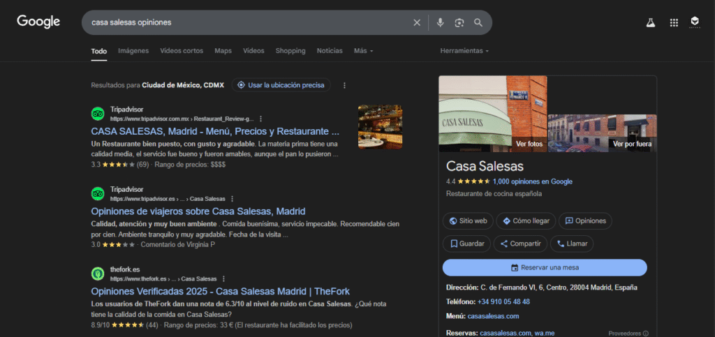 Casa salesas opiniones