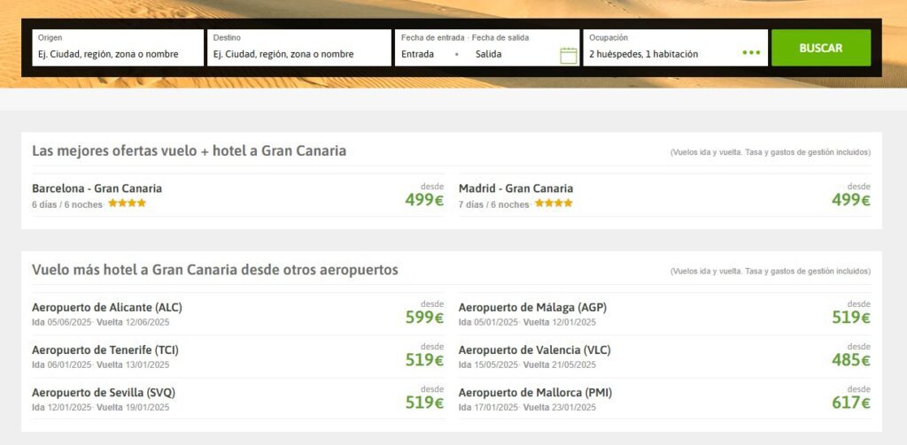Viajes el corte inglés las palmas