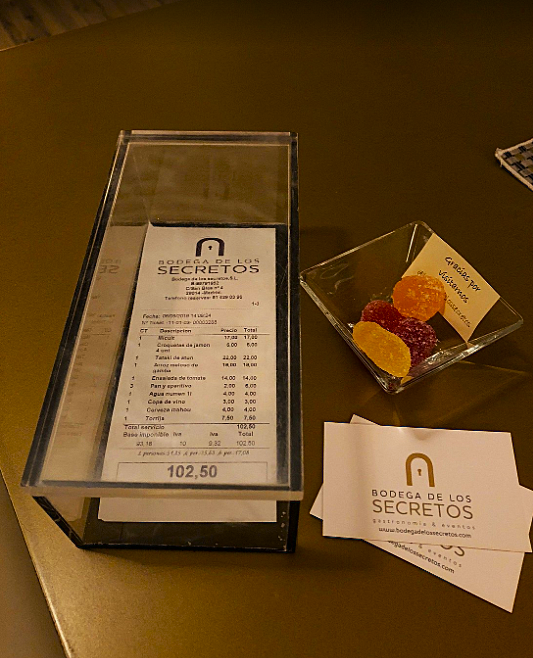 menú bodega de los secretos