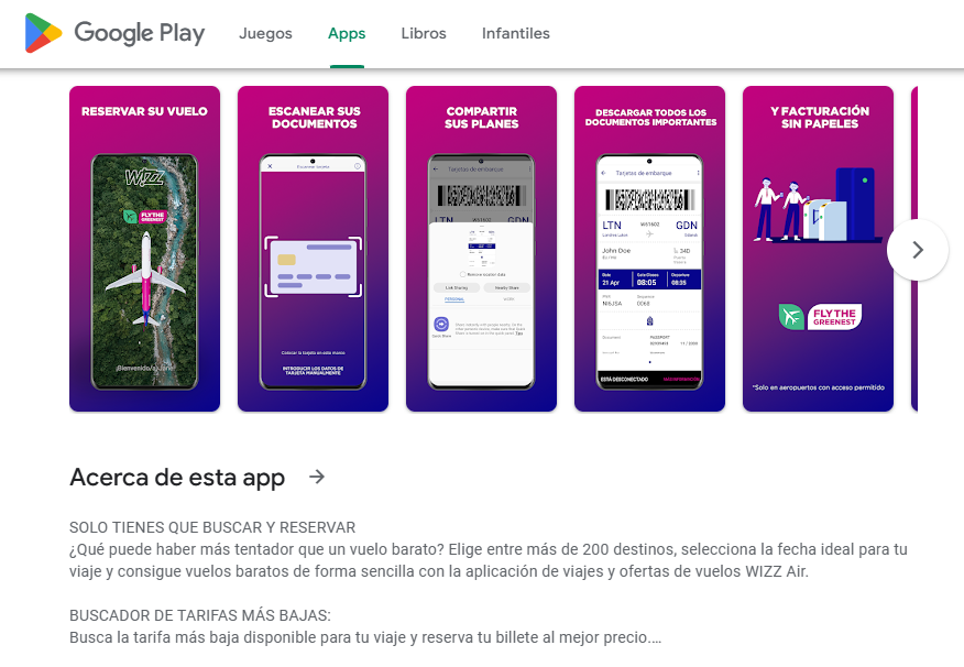Fallas en la App de Wizz Air