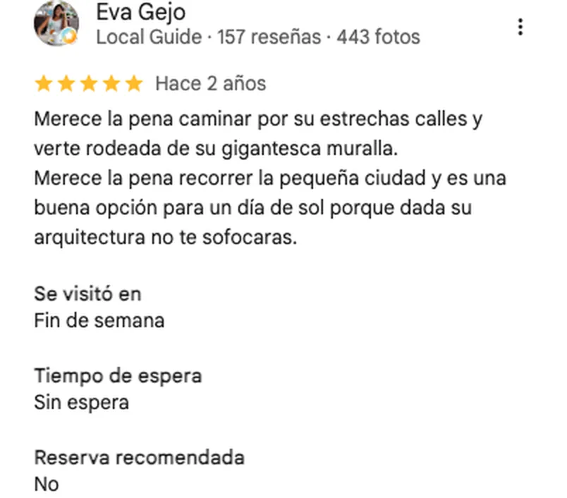 Reseña de cinco estrellas de Mdina en Google: merece la pena recorrer la ciudad amurallada, sin esperas y sin reserva